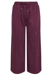 YOURS Curve Burgundy Red Wide Leg Joggers
