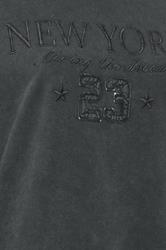 YOURS Plus Size Charcoal Grey 'New York' Embroidered Slogan Sweatshirt 6