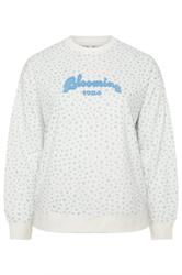 LIMITED COLLECTION Plus Size White Ditsy Floral 'Blooming' Sweatshirt | Yours Clothing 5