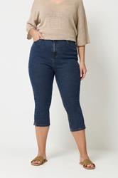 YOURS Plus Size Indigo Blue Capri AVA Jeans | Yours Clothing 3