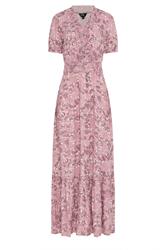 LTS Tall Pink Floral Shirred Maxi Dress