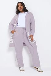 YOURS Plus Size Purple 'BRKLYN' Slogan Longline Hoodie | Yours Clothing  4