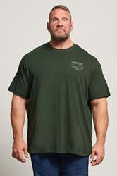 JACK & JONES Big & Tall Duffel Green Studio Graphic T-Shirt | BadRhino 3