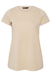 YOURS Curve Natural Brown Core T-Shirt