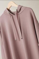 EVANS Plus Size Pink Luxe Drawstring Hoodie | Evans 6
