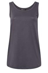 YOURS Curve Charcoal Grey Basic Vest Top