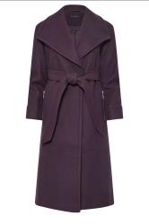 PixieGirl Petite Women's Purple Belted Wrap Coat | PixieGirl 5