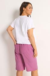 YOURS Plus Size Bright Pink Cool Cotton Shorts | Yours Clothing 2