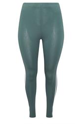 YOURS ACTIVE Curve Blue Side Stripe Leggings