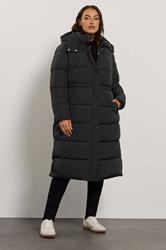 EVANS Curve Black Maxi Puffer Coat | Evans 1