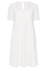 YOURS LONDON Curve White Panel Skater Dress