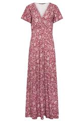 LTS Tall Burgundy Red Paisley Wrap Maxi Dress