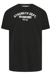IronRhino Big & Tall Black Strength Dept T-Shirt | BadRhino 6
