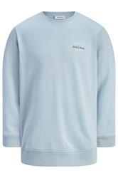 JACK & JONES Big & Tall Celestial Blue Logo Sweatshirt | BadRhino 2