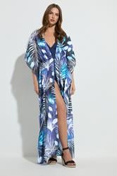STAR Blue Tropical Palm Beach Kimono | StarByJM 2