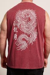 BadRhino Big & Tall Red Acid Wash Graphic Vest | BadRhino 4