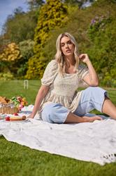 YOURS Plus Size Orange Floral Broderie Anglaise Peplum Top | Yours Clothing 5