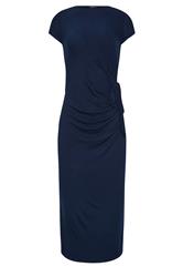 LTS Tall Navy Blue Ruched Tie Midi Dress | Long Tall Sally 5