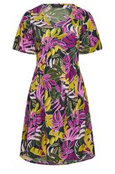 EVANS Plus Size Green Tropical Print Modal Midaxi Dress | Evans 5