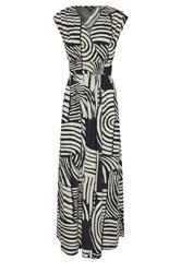 LTS Tall Women's Black Abstract Cotton Wrap Maxi Dress | Long Tall Sally 5