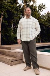 BadRhino Big & Tall Brown Textured Trousers | BadRhino 3