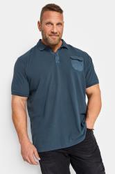 BadRhino Big & Tall Navy Pocket Polo Shirt | BadRhino 1