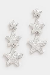 Silver Tone Starfish Drop Earrings | Yours Clothing 3
