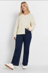 YOURS Plus Size White Button Through Pocket Cardigan | Yours Clothing 2