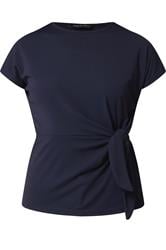 M&Co Navy Blue Tie Waist Top