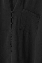 EVANS Plus Size Black Dipped Hem Oversized Shirt | Evans 6