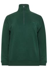 PixieGirl Petite Women's Forest Green High Neck Sweatshirt | PixieGirl 6