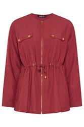 YOURS Curve Red Linen Shacket