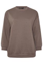 YOURS Curve Chocolate Brown Sweatshirt