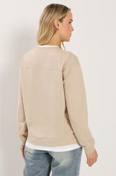 LTS Tall Women's Natural Brown & White Cotton Layered Top | Long Tall Sally 4