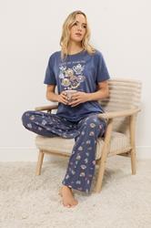 LTS Tall Women's Charcoal Grey Breakfast Graphic Cotton Pyjama Set | Long Tall Sally 3