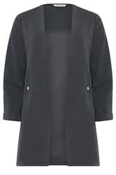 M&Co Black Textured Jersey Jacket