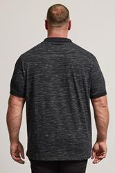 BadRhino Big & Tall Black Marl Polo Shirt | BadRhino 2