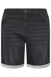 BadRhino Big & Tall Black Ultra Stretch Denim Shorts
