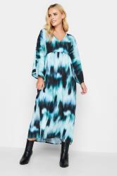 PixieGirl Blue Blur Print Maxi Smock Dress | PixieGirl 3