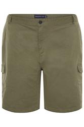 BadRhino Big & Tall 2 PACK Stone Brown & Khaki Green Stretch Cargo Shorts | BadRhino 10