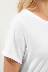 YOURS Plus Size White Basic T-Shirt | Yours Clothing 4