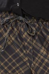 PixieGirl Petite Chocolate Brown Check Wide Leg Trousers | PixieGirl 4