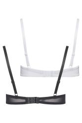 LTS Tall Women's 2 Pack Black & White Lace T-Shirt Bras | Long Tall Sally 9