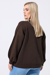 LIMITED COLLECTION Plus Size Chocolate Brown Balloon Sleeve Cardigan | Yours Clothing 2