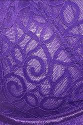 YOURS Plus Size Purple Swirl Lace Strap Detail Underwired Bra | Yours Clothing  5