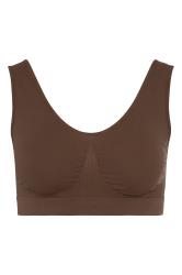 YOURS Brown Seamless Padded Non-Wired Bralette