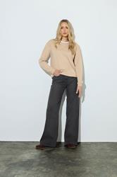 LTS Tall Women's Natural Brown & White Cotton Layered Top | Long Tall Sally 3