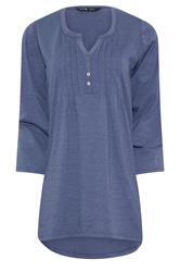 LTS Tall 2 PACK Light Pink & Blue Cotton Henley Tops | Long Tall Sally 8
