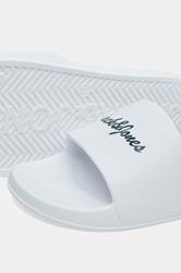 JACK & JONES Big & Tall White Moulded Logo Slider | BadRhino 4