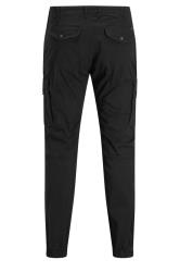 JACK & JONES Big & Tall Black 'Paul' Cargo Trousers | BadRhino 4